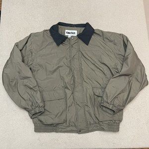 Vintage The King Size Company winter Jacket Coat zip up grey Mens Size XXL